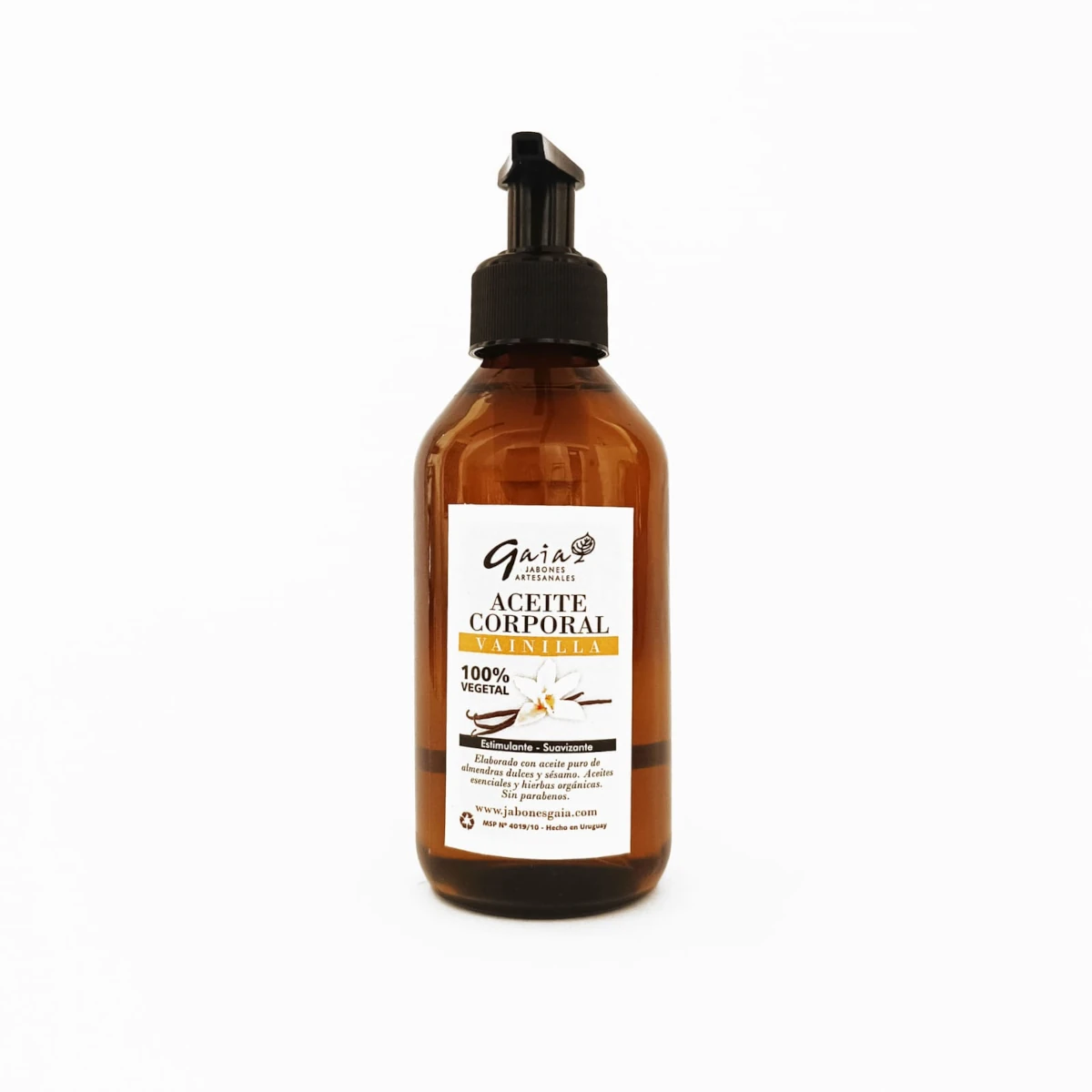 aceite corporal vainilla artesanal orgánico